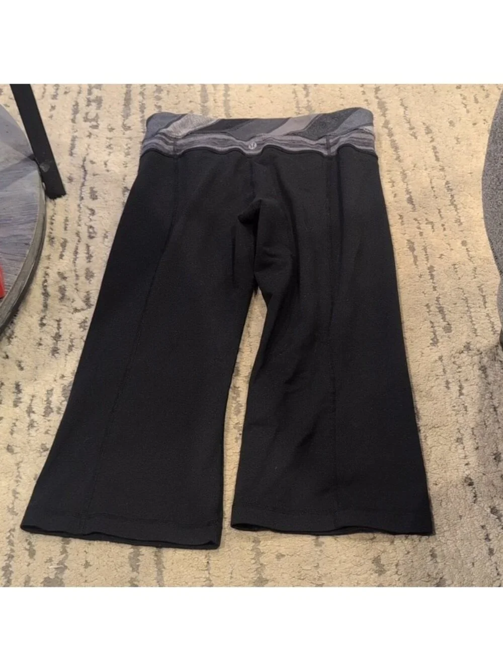 Lululemon Groove Crop Black / Quilt 16 Reversible